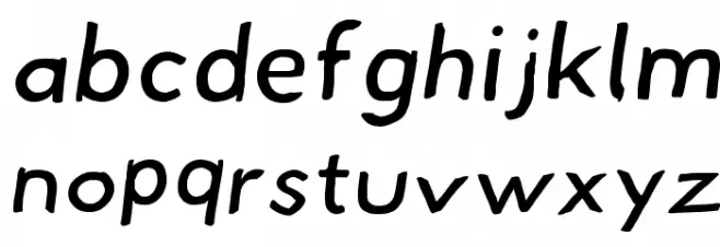 Hussar Pisanka Kursywa 字体 小写