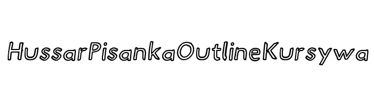 Hussar Pisanka Outline Kursywa  Free Fonts Download