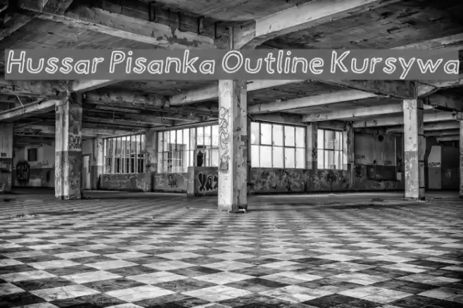 Hussar Pisanka Outline Kursywa Font examples
