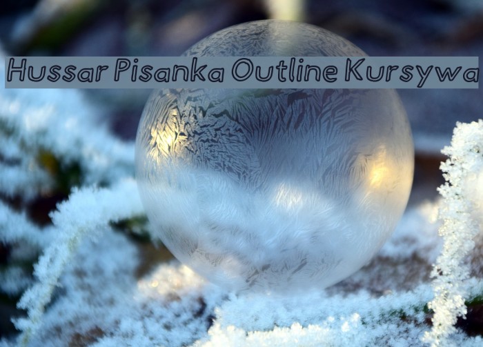 Hussar Pisanka Outline Kursywa Example 2