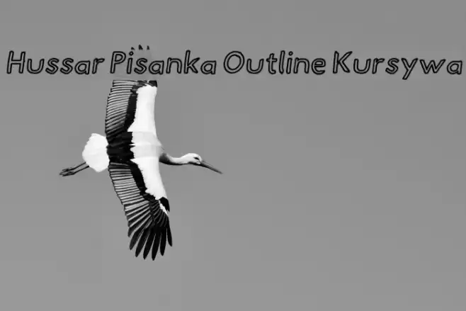 Hussar Pisanka Outline Kursywa Font examples
