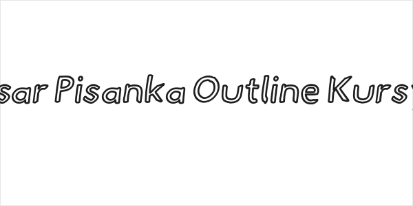 Hussar Pisanka Outline Kursywa Logo