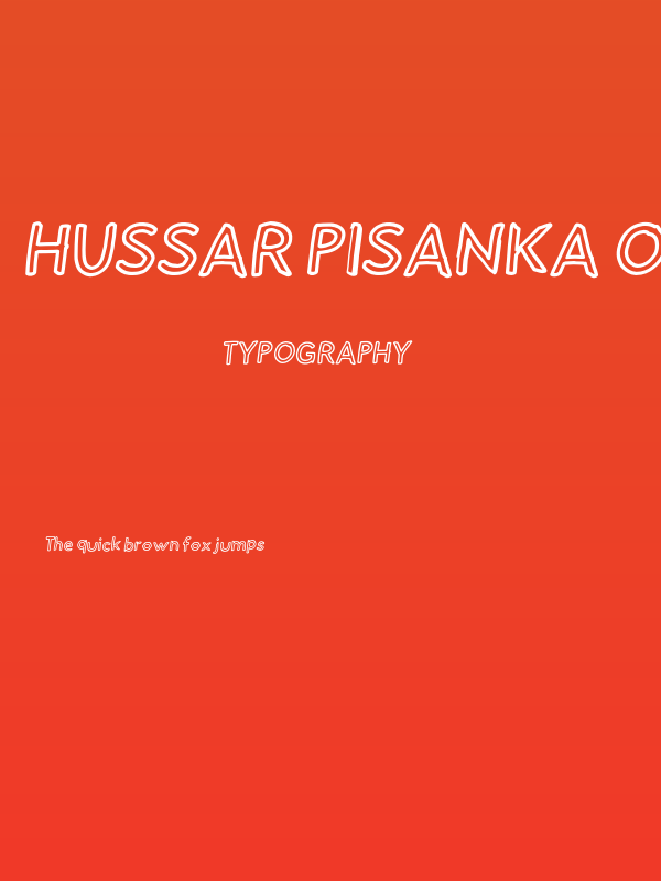 Hussar Pisanka Outline Kursywa Poster