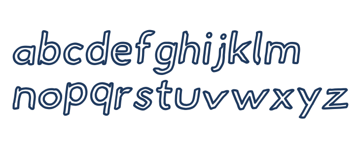 Hussar Pisanka Outline Kursywa Lowercase