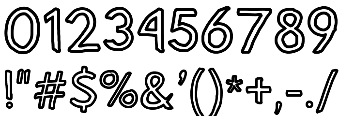 Hussar Pisanka Outline Font OTHER CHARS