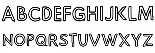 Hussar Pisanka Outline フォント 大文字
