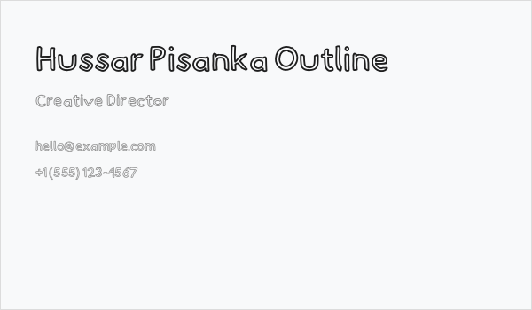 Hussar Pisanka Outline Business Card