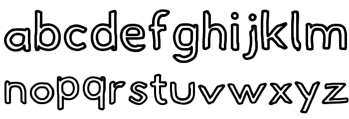 Hussar Pisanka Outline Font LOWERCASE