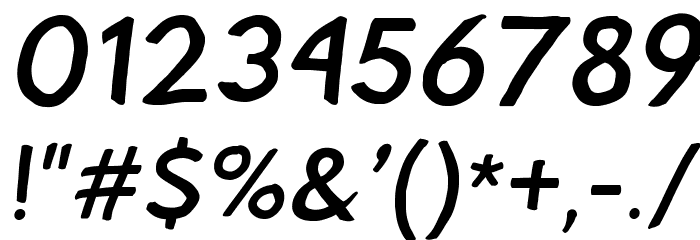 Hussar Pisanka SemiBold Kursywa Font OTHER CHARS