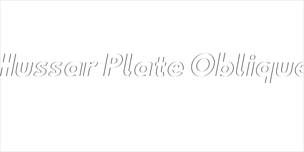 Hussar Plate Oblique Logo