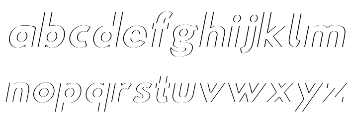 Hussar Plate Oblique Font LOWERCASE