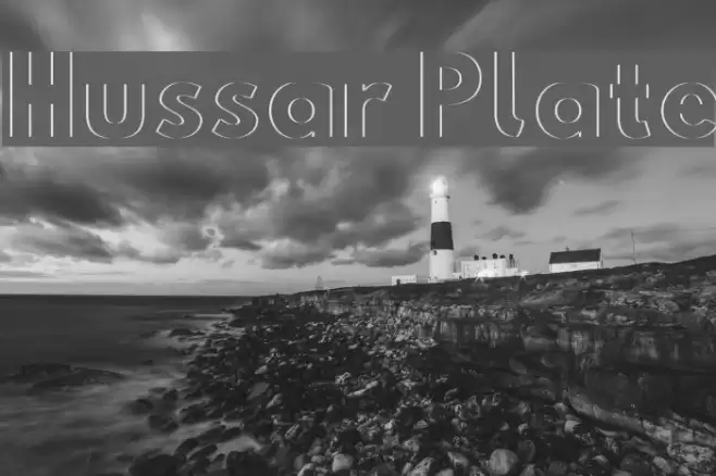 Hussar Plate Font examples