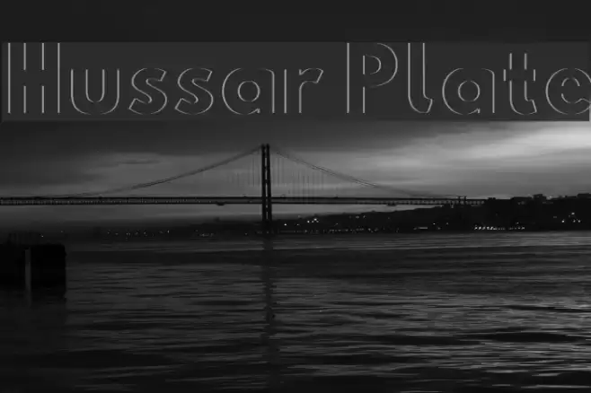 Hussar Plate Font examples