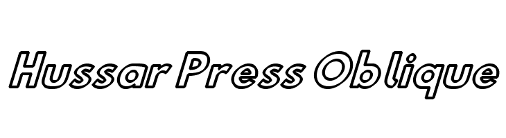 Hussar Press Oblique Fonte