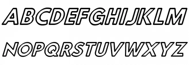 Hussar Press Oblique Шрифта ВЕРХНИЙ