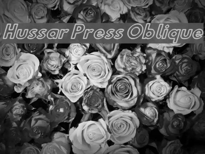 Hussar Press Oblique Fonte examples