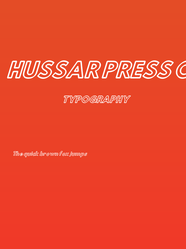 Hussar Press Oblique Poster