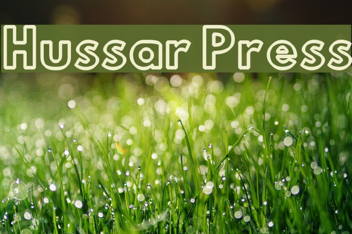 Hussar Press Font examples