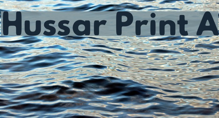 Hussar Print A Font examples