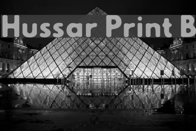 Hussar Print B Font examples