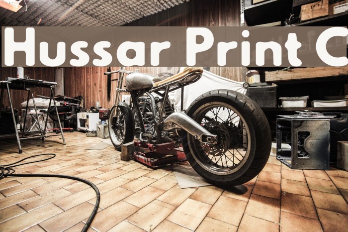 Hussar Print C Font examples