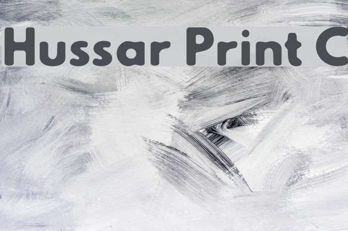 Hussar Print C Font examples