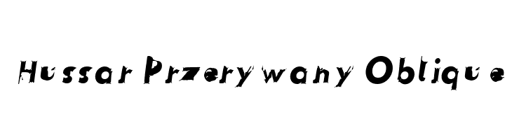 Hussar Przerywany Oblique  les polices de caractères gratuit tlcharger