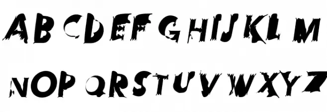 Hussar Przerywany Oblique 字体 大写