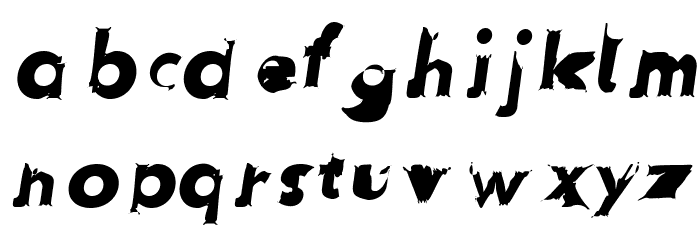 Hussar Przerywany Oblique Font LOWERCASE