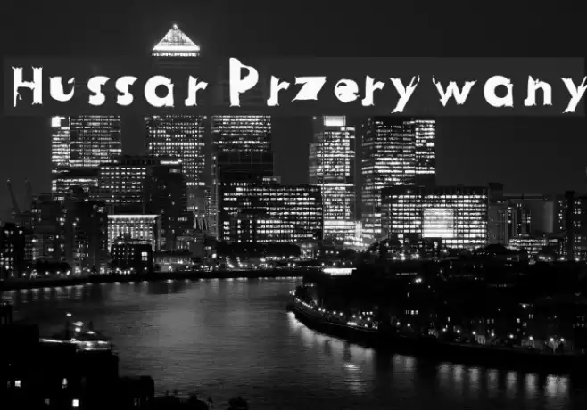 Hussar Przerywany Font examples