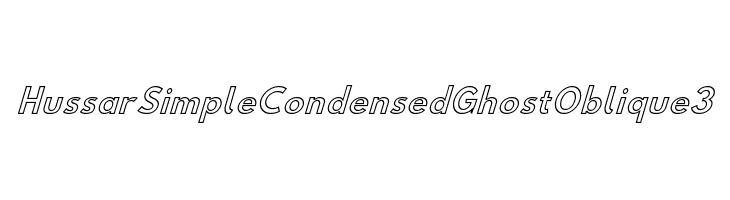Hussar Simple Condensed Ghost Oblique 3  Fuentes Gratis Descargar