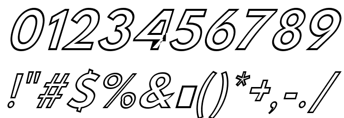 Hussar Simple Condensed Ghost Oblique 3 फ़ॉन्ट अन्य घर का काम