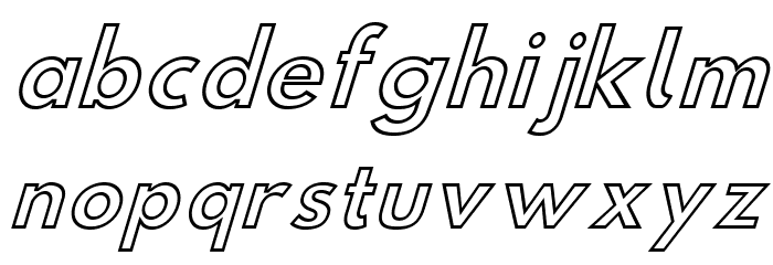 Hussar Simple Condensed Ghost Oblique 3 फ़ॉन्ट लोअरकेस