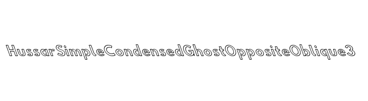 Hussar Simple Condensed Ghost OppositeOblique 3  नि: शुल्क फ़ॉन्ट्स डाउनलोड