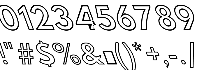 Hussar Simple Condensed Ghost OppositeOblique 3 Font OTHER CHARS