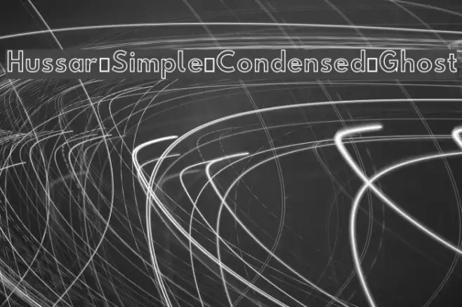 Hussar Simple Condensed Ghost Шрифта examples