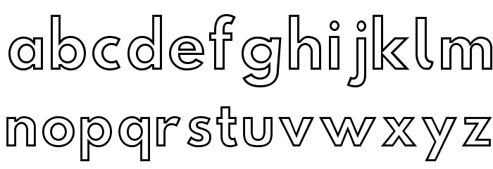 Hussar Simple Condensed Ghost Font LOWERCASE