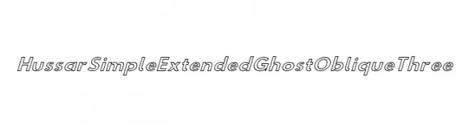 Hussar Simple Extended Ghost Oblique Three  नि: शुल्क फ़ॉन्ट्स डाउनलोड