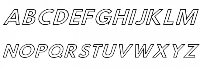 Hussar Simple Extended Ghost Oblique Three Schriftart Groß