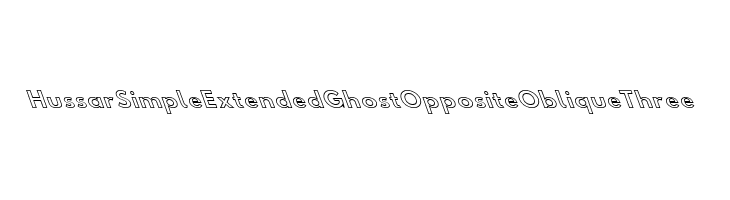 Hussar Simple Extended Ghost OppositeOblique Three  नि: शुल्क फ़ॉन्ट्स डाउनलोड
