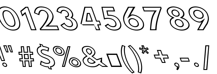 Hussar Simple Extended Ghost OppositeOblique Three Font OTHER CHARS