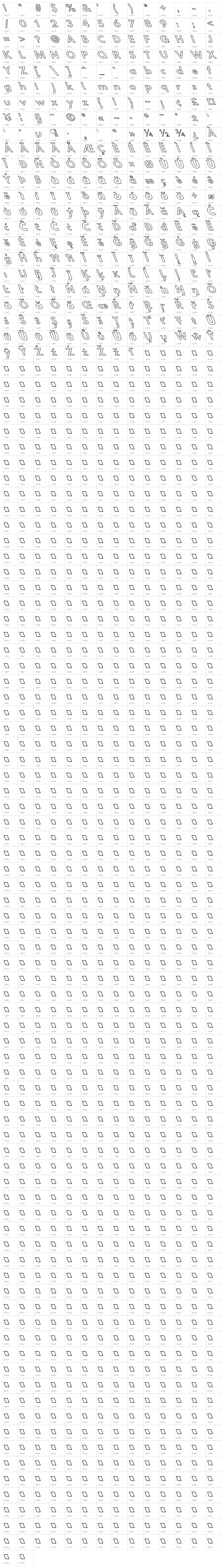 Hussar Simple Extended Ghost OppositeOblique Three Character Map