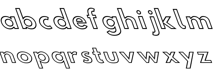 Hussar Simple Extended Ghost OppositeOblique Three Font LOWERCASE