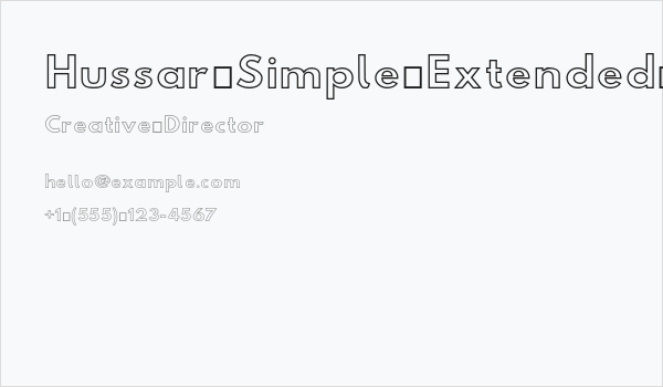 Hussar Simple Extended Ghost Business Card