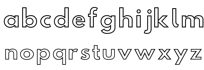 Hussar Simple Extended Ghost Font LOWERCASE