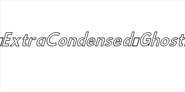 Hussar Simple ExtraCondensed Ghost Oblique Three Logo