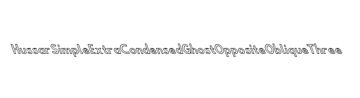 Hussar Simple ExtraCondensed Ghost OppositeOblique Three  font caratteri gratis