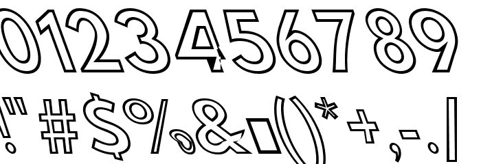 Hussar Simple ExtraCondensed Ghost OppositeOblique Three Font OTHER CHARS