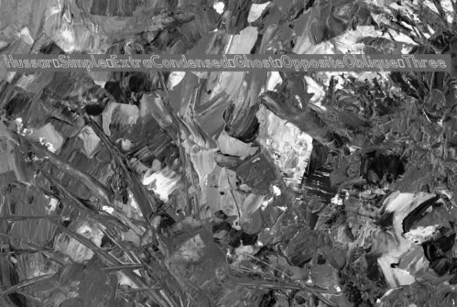 Hussar Simple ExtraCondensed Ghost OppositeOblique Three  examples