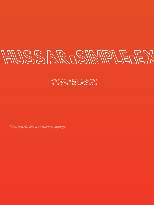 Hussar Simple ExtraCondensed Ghost OppositeOblique Three Poster